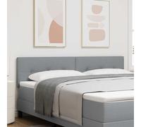 vidaXL Testiera imbottita 180 cm – Grigio chiaro, altezza regolabile, tessuto testurizzato – Set 2