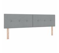vidaXL Testiera imbottita 180 cm – Grigio chiaro, altezza regolabile, tessuto testurizzato – Set 2