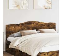 vidaXL Testiera con testiera Rovere fumé 200 cm Legno Multistrato, Camera Moderna, Testata Rettangolare, arredo Elegante, Design Minimalista, Decor duraturo, estetica stilosa, casa Funzionale