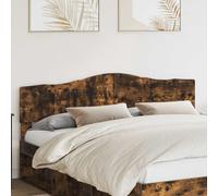 vidaXL Testiera con testiera Rovere fumé 200 cm Legno Multistrato, Camera Moderna, Testata Rettangolare, arredo Elegante, Design Minimalista, Decor duraturo, estetica stilosa, casa Funzionale