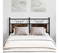 vidaXL Testiera Rovere Fumo 120 cm in Legno Multistrato e Acciaio