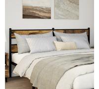 vidaXL Testiera Rovere Fumo 180 cm in Ferro e Legno Multistrato