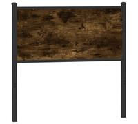 vidaXL Testiera Rovere Fumo 80 cm in Legno Multistrato e Acciaio, testata, testata singola, testata per letto singolo, testiera singola