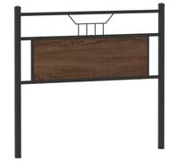 vidaXL Testiera Rovere Marrone 107 cm in Legno Multistrato e Acciaio, Testata, Testata Singola, Testata per Letto Singolo, testiera Singola