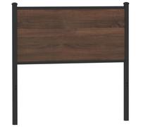vidaXL Testiera Rovere Marrone 80 cm in Legno Multistrato e Acciaio, Testata, Testata Singola, Testata per Letto Singolo, testiera Singola