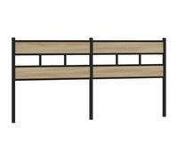 vidaXL Testiera Rovere Sonoma 200 cm in Ferro e Legno Multistrato, Testata, Testata Letto, Testata per Letto Matrimoniale, testiera Letto