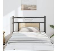 vidaXL Testiera Rovere Sonoma 80 cm in Legno Multistrato e Acciaio