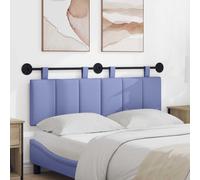 vidaXL Hangend hoofdbord Jeans Blauw Stof