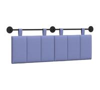 vidaXL Hangend hoofdbord Jeans Blauw Stof