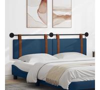 vidaXL Testiera sospesa Con luce LED Blu PU Antico