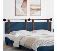 vidaXL Testiera sospesa Con luce LED Blu PU Antico