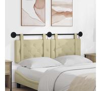 vidaXL Testiera sospesa Con luce LED Crema Similpelle