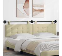 vidaXL Testiera sospesa Con luce LED Crema Similpelle