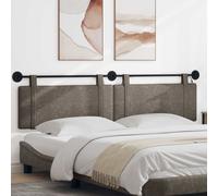 vidaXL Testiera sospesa Con luce LED Grigio PU Antico, Testata da Letto a Muro Moderna, Schiuma PU, Arredo Elegante, Comfort e Design Contemporaneo