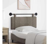 vidaXL Testiera sospesa Con luce LED Grigio PU Antico, Testata da Letto a Muro Moderna, Schiuma PU, Arredo Elegante, Comfort e Design Contemporaneo