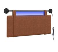 vidaXL Testiera sospesa Con luce LED Marrone PU Antico, Testata da Letto a Muro Moderna, Schiuma PU, Arredo Elegante, Comfort e Design Contemporaneo