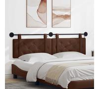vidaXL Testiera sospesa Con luce LED Marrone Similpelle