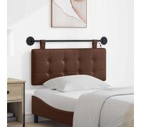vidaXL Testiera sospesa Con luce LED Marrone Similpelle
