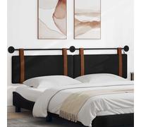 vidaXL Testiera sospesa Con luce LED Nero PU Antico, Testata Letto Moderna Rettangolare, Design da Montare, Accessorio Semplice e Funzionale per la Camera