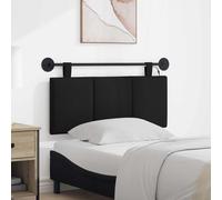 vidaXL Testiera sospesa Con luce LED Nero Tessuto, Testata Letto Moderna e Personalizzabile, Montaggio a Parete, Strisce Verticali, Salvaspazio