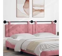 vidaXL Testiera sospesa Con luce LED Rosa Velluto