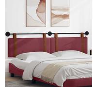 vidaXL Testiera sospesa Con luce LED Rosso Vino PU Antico