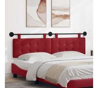 vidaXL Testiera sospesa Con luce LED Rosso Vino Similpelle