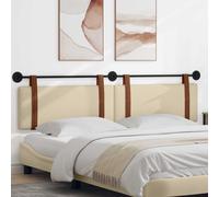 vidaXL Testiera sospesa Crema PU Antico, Testata Letto Moderna Rettangolare, Design da Montare, Accessorio Semplice e Funzionale per la Camera