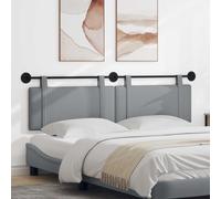 vidaXL Testiera sospesa Grigio chiaro Tessuto