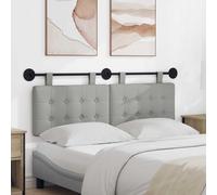 vidaXL Testiera sospesa Grigio Nuvola Tessuto, Testiera Moderna, Rettangolare Imbottita, Design da Montare a Parete, Decorazioni Personalizzabili per la Camera