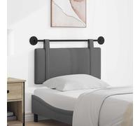 vidaXL Testiera sospesa Grigio scuro Tessuto
