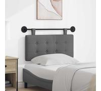 vidaXL Testiera sospesa Grigio scuro Tessuto