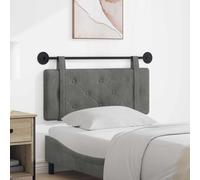 vidaXL Testiera sospesa Grigio scuro Velluto