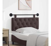 vidaXL Pannello anteriore sospeso montato a parete marrone scuro 110 x 55 x 7 cm, in tessuto, camera da letto, testa rettangolare in tessuto, design moderno da parete, schienale morbido imbottito