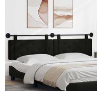 vidaXL Testata appesa Nero Pelle Sintetica, Testiera da Letto Moderna, testiera montata a Parete Rettangolare, Schienale Imbottito, Design Minimalista, Salva Spazio Elegante