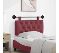 vidaXL Pannello anteriore sospeso montato a parete rosso vinaccia 100 x 55 x 7 cm, in tessuto, camera da letto, testa rettangolare in tessuto, design moderno da parete, schienale morbido imbottito