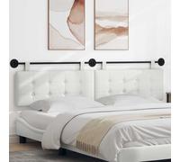 vidaXL Lato anteriore sospeso montato a parete in ecopelle, camera da letto, rettangolare, moderno, testiera montata a parete, design salvaspazio, decorazione elegante, linee semplici e pulite