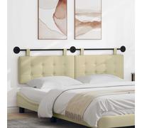 vidaXL Lato anteriore sospeso montato a parete in ecopelle, camera da letto, rettangolare, moderno, testiera montata a parete, design salvaspazio, decorazione elegante, linee semplici e pulite