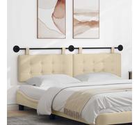 vidaXL Testiera sospesa in tessuto, elegante testiera sospesa per camera da letto, moderna e salvaspazio, imbottita e montata a parete