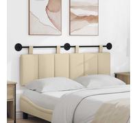 vidaXL Testiera sospesa in tessuto, decorazione della camera da letto, testiera sospesa moderna, pannello imbottito salvaspazio, design minimalista regolabile