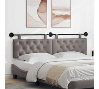 vidaXL Pannello anteriore sospeso montato a parete, colore tortora, 190 x 55 x 7 cm, in tessuto, camera da letto, testa rettangolare in tessuto, design moderno da parete, schienale morbido, risparmio