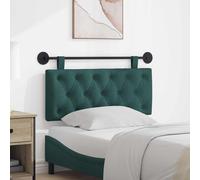 vidaXL Pannello anteriore sospeso montato a parete, verde scuro, 110 x 55 x 7 cm, in tessuto, camera da letto, testa rettangolare in tessuto, design moderno da parete, schienale morbido, risparmio di