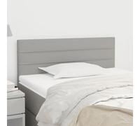 vidaXL Testiera Testata Letto Spalliera Letto Singolo Grigio Chiaro 90 x 5 x 78/88 cm Tessuto