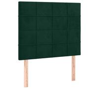 vidaXL Testiere 2 pz Verde Scuro 100x5x78/88 cm in Velluto