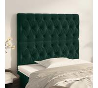 vidaXL Testiera Verde Scuro 100x7x118/128 cm Velluto
