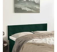 vidaXL Testiere 2 pz in velluto Verde Scuro 72x5x78/88 cm