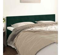 vidaXL Testiera 2 pz Verde Scuro 80x5x78/88 cm in Velluto