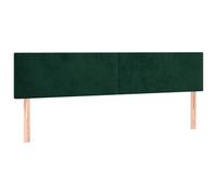 vidaXL Testiera 2 pz Verde Scuro 80x5x78/88 cm in Velluto