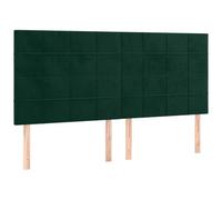 vidaXL Testiera Verde Scuro 180x5x118/128 cm Velluto