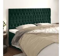vidaXL Testiera Verde Scuro 180x7x118/128 cm Velluto